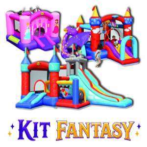 Noleggio di 3 Gonfiabili Kit Fantasy per la Festa Completa